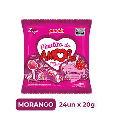 PECCIN PIRULITO MORANGO DO AMOR PCT 24UN
